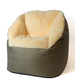 Go Gift Pufa worek sako FLUFFY kremowy XXL 140x90