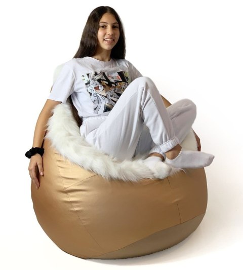 Go Gift Pufa worek sako GLAMOUR złoty XL 120x80 Go Gift Pufa worek sako GLAMOUR złoty XL 120x80