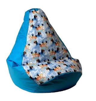 Go Gift Pufa worek sako GRUSZA DRUK niebieski-Kraina Lodu XXL 140x100