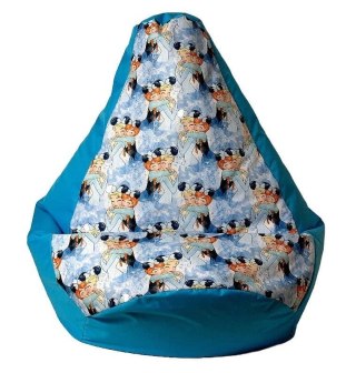 Go Gift Pufa worek sako GRUSZA DRUK niebieski-Kraina Lodu XXL 140x100