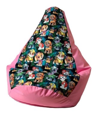 Go Gift Pufa worek sako GRUSZA DRUK róż-psi patrol XXL 140x100