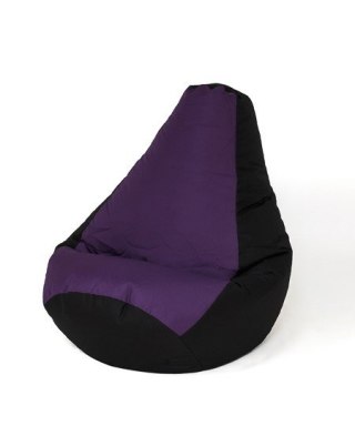 Go Gift Pufa worek sako GRUSZA czarny-fiolet XXL 140x100