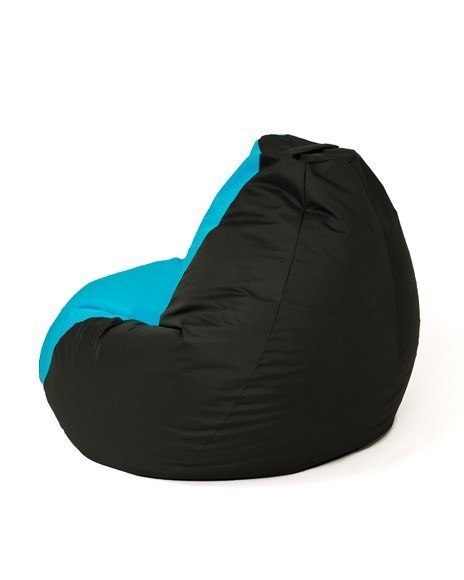 Go Gift Pufa worek sako GRUSZA czarny-niebieski L 105x80 Go Gift Pufa worek sako GRUSZA czarny-niebieski L 105x80