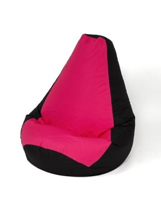 Go Gift Pufa worek sako GRUSZA czarny-różowy XXL 140x100