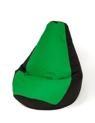 Go Gift Pufa worek sako GRUSZA czarny-zielony XXL 140x100