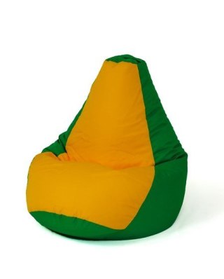 Go Gift Pufa worek sako GRUSZA zielony-żółty XXL 140x100
