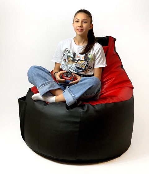 Go Gift Pufa worek sako PLAYER czarny-czerwony XXL 130x90 Go Gift Pufa worek sako PLAYER czarny-czerwony XXL 130x90