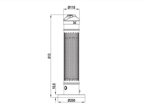 Activejet Stalowy ogrzewacz tarasowy Activejet APH-IS800