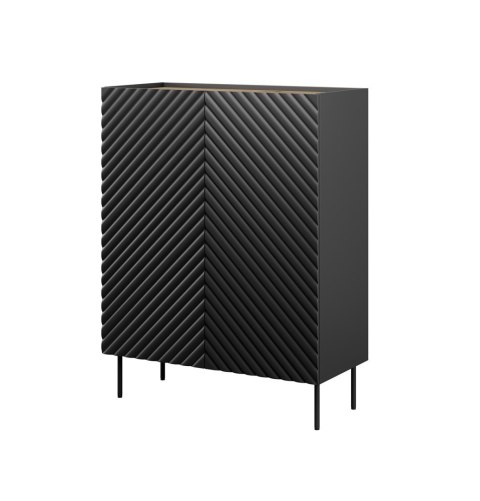 Cama MEBLE Regał 2D2SZ ONDA 98x45x127 czarny