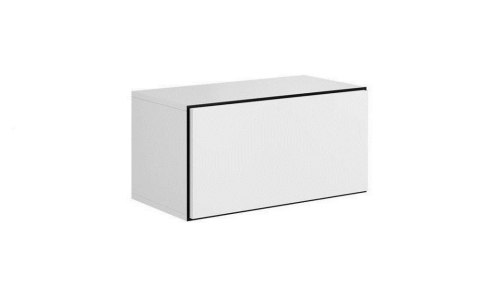 Cama MEBLE Regał ROCO RO3 75/37/39 biały/ czarny/ biały