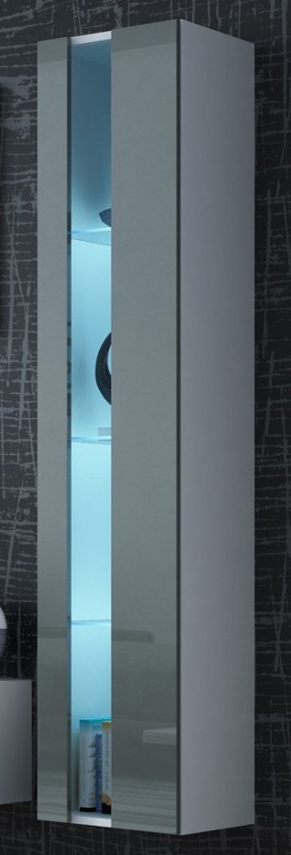 Cama MEBLE Regał VIGO NEW 180/40/30 biały/szary połysk