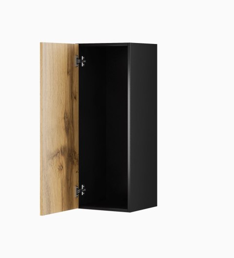 Cama MEBLE Witryna VIGO '90' pełna 90/35/32 czarny/dąb wotan