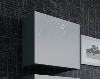 Cama MEBLE Witryna VIGO kwadrat 50/50/30 szary/biały połysk