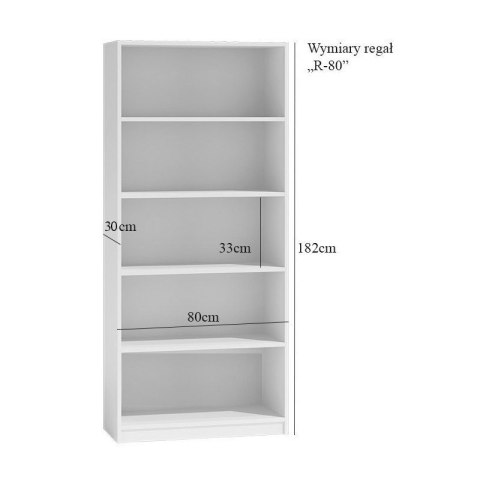 TOP E SHOP REGAŁ NA KSIĄŻKI 80 CM SONOMA