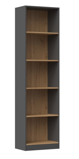 TOP E SHOP Regał R50 50x30xH181 antracyt/artisan