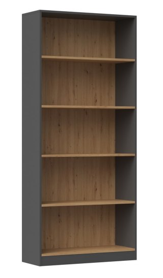 TOP E SHOP Regał R80 80x30xH182 antracyt/artisan