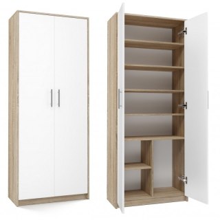 TOP E SHOP Szafa aktowa OLIV 2D 74x35xH180 sonoma/biały