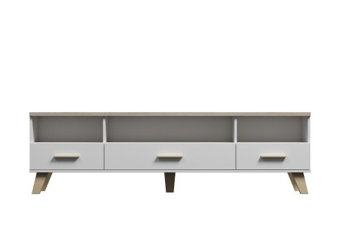 Cama MEBLE RTV LOTTA 180 3S3K biały+ dąb sonoma