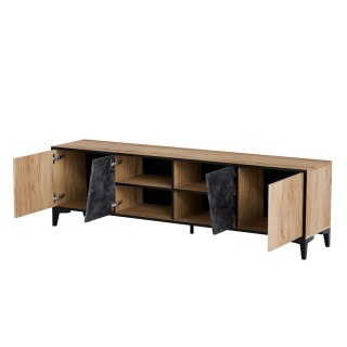 Cama MEBLE Szafka RTV 4D OVO 180x38xH53 dąb/beton