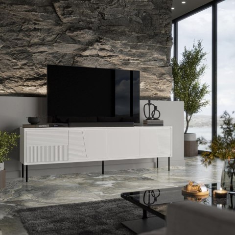 Cama MEBLE Szafka RTV ABI 4D 200x38x62 biały mat
