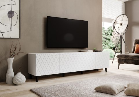 Cama MEBLE Szafka RTV ASTI 200x42x52 biały mat