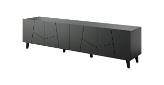 Cama MEBLE Szafka RTV ETNA 200x42x52 czarny mat
