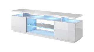 Cama MEBLE Szafka RTV EVA 180x40x52 biały/biały połysk