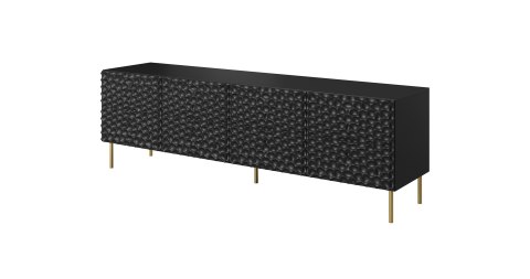 Cama MEBLE Szafka RTV HOLE 190x40,5xH59,5 czarny mat