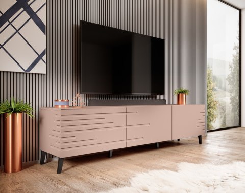 Cama MEBLE Szafka RTV NOVA 186x40x48 róż mat