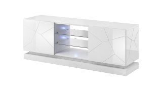 Cama MEBLE Szafka RTV QIU 160 MDF biały połysk/ biały połysk