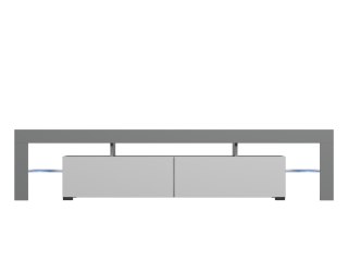 Cama MEBLE Szafka RTV TORO 200 szary/ biały połysk