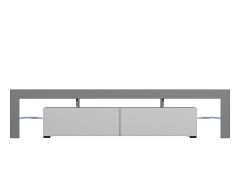 Cama MEBLE Szafka RTV TORO 200 szary/ biały połysk