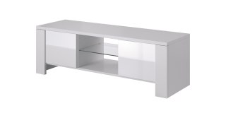 Cama MEBLE Szafka RTV WEST 42/130/42 biały/ biały połysk