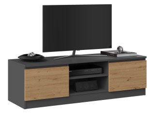 TOP E SHOP Szafka RTV 120x40xH36 antracyt/artisan