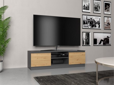 TOP E SHOP Szafka RTV 120x40xH36 antracyt/artisan TOP E SHOP Szafka RTV 120x40xH36 antracyt/artisan