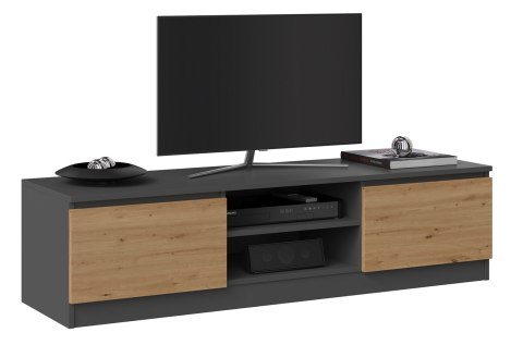 TOP E SHOP Szafka RTV 140x40xH36 antracyt/artisan TOP E SHOP Szafka RTV 140x40xH36 antracyt/artisan