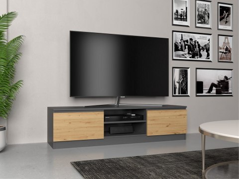 TOP E SHOP Szafka RTV 140x40xH36 antracyt/artisan TOP E SHOP Szafka RTV 140x40xH36 antracyt/artisan