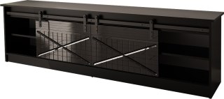 Cama MEBLE Szafka RTV GRANERO 200x56,7x35 czarny/czarny poł