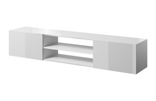 Cama MEBLE Szafka RTV SLIDE 200K 200x40xH37 cała w białym połysku