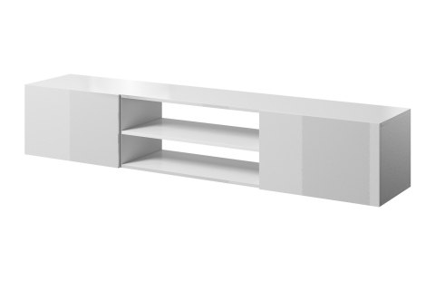 Cama MEBLE Szafka RTV SLIDE 200K 200x40xH37 cała w białym połysku