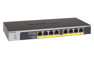 NETGEAR Switch Netgear GS108LP-100EUS 8p PoE 60W* (PoE+: 8p) Unmanaged Gigabit