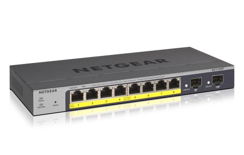 NETGEAR Switch Netgear GS110TP-300EUS 10p PoE 55W (PoE+: 8p) Managed Gigabit