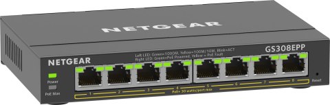 NETGEAR Switch Netgear GS308EPP-100PES 8p PoE 123W (PoE+: 8p) Unmanaged Gigabit