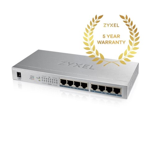 ZyXEL Switch Zyxel GS1008-HP 8p PoE (PoE+: 8) 60W Unmanaged Gigabit