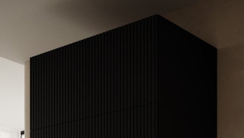 Cama MEBLE Szafa PAFOS 2D NADSTAWKA 90x55,5x45 czarny mat