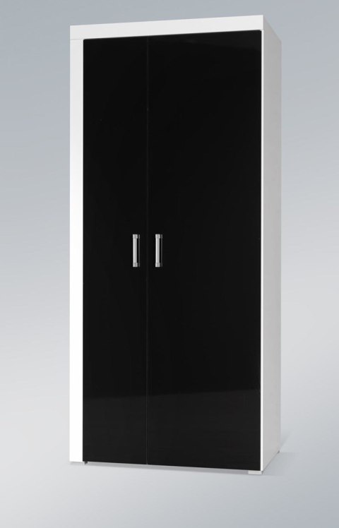 Cama MEBLE Szafa SAMBA (Unit 1) biały/czarny połysk