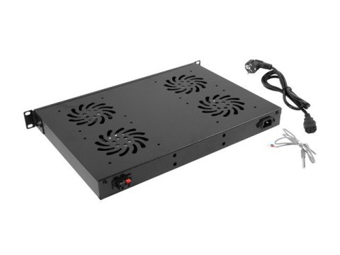 Lanberg LANBERG PANEL WENTYLACYJNY 1U LCD 19" Z TERMOSTATEM 4 WENTYLATORY 230V AK-1503-B Lanberg LANBERG PANEL WENTYLACYJNY 1U LCD 19" Z TERMOSTATEM 4 WENTYLATORY 230V AK-1503-B