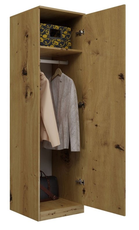 TOP E SHOP SZAFA GARDEROBA DRZWI PÓŁKI SD-50 DĄB ARTISAN