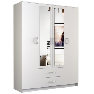 TOP E SHOP SZAFA ROMANA 160X205 BIAŁA Z LUSTREM