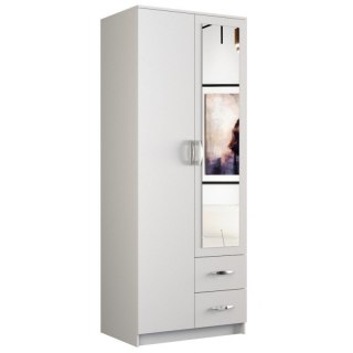 TOP E SHOP SZAFA ROMANA 80X205 BIAŁA Z LUSTREM